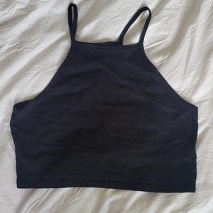 H & M Divided basic black crop top